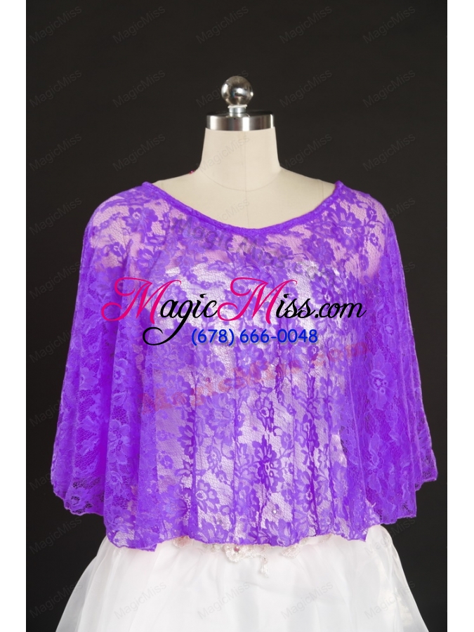 wholesale lavender hot sale  2014 wraps with beading lace