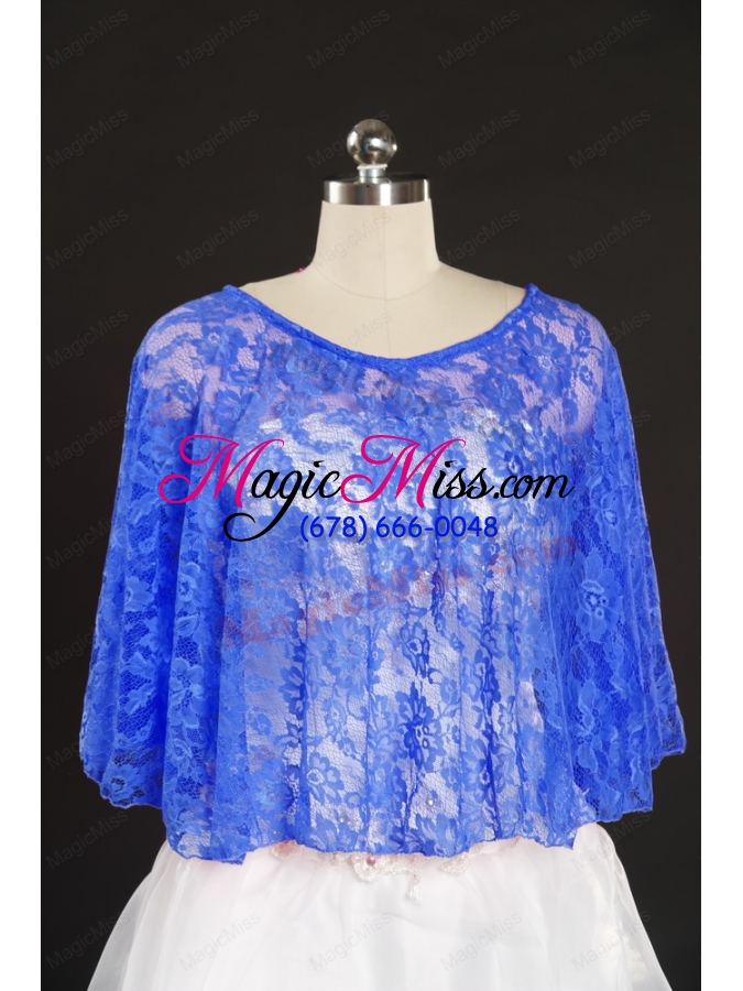 wholesale lace hot sale 2014 purple wraps with beading