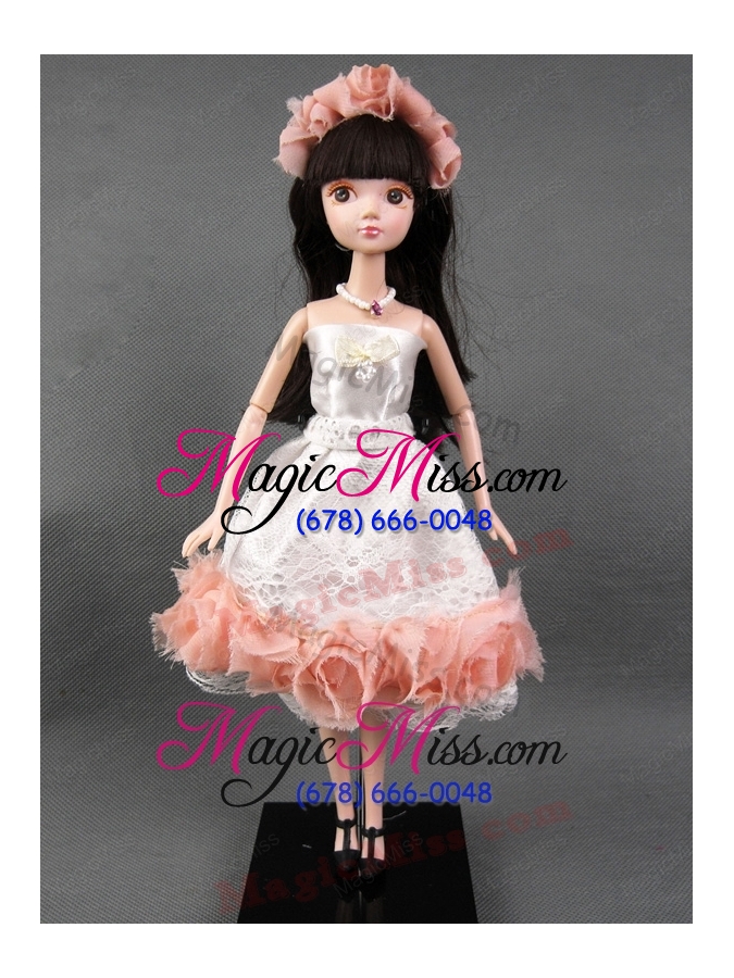 wholesale the most amazing whitetulle party dress with  made to fit the barbie doll