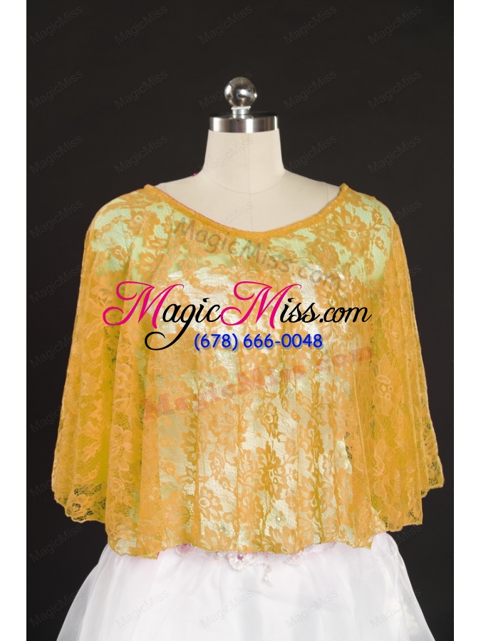 wholesale 2014 beading lace yellow green hot sale wraps