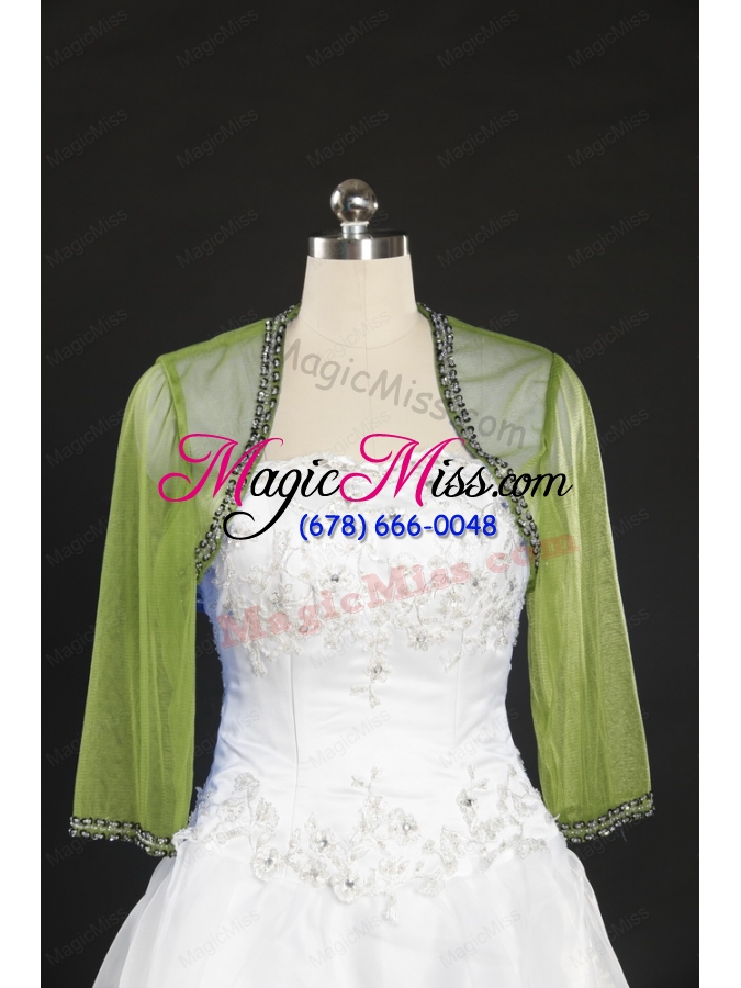 wholesale 2014 discount long sleeves wraps with beading