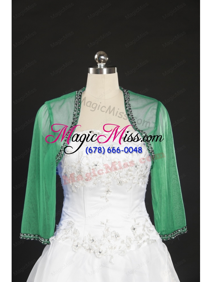 wholesale 2014 discount long sleeves wraps with beading