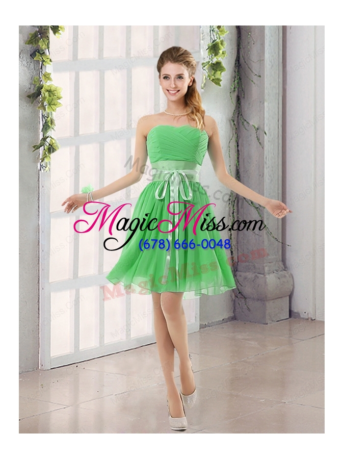 wholesale perfect belt ruching sweetheart a line bridesmaid dress for 2015
