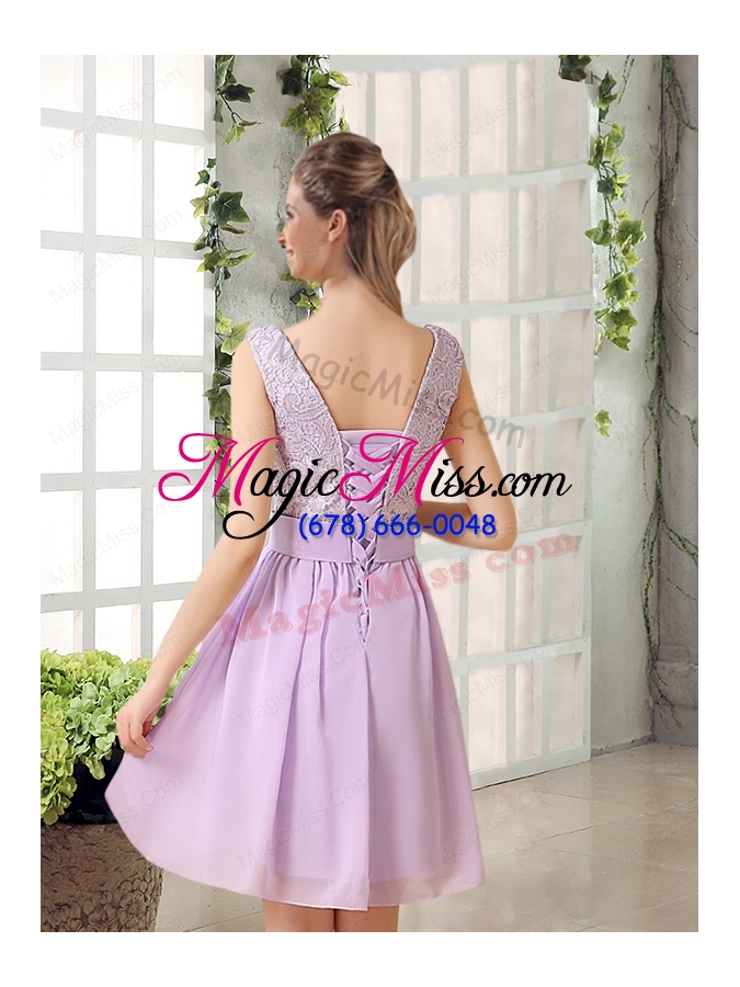 wholesale 2015 most beautiful chiffon a line bridesmaid dress with bowknot