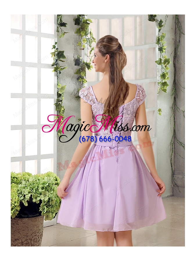 wholesale 2015 chiffon bridesmaid dress with ruching bowknot
