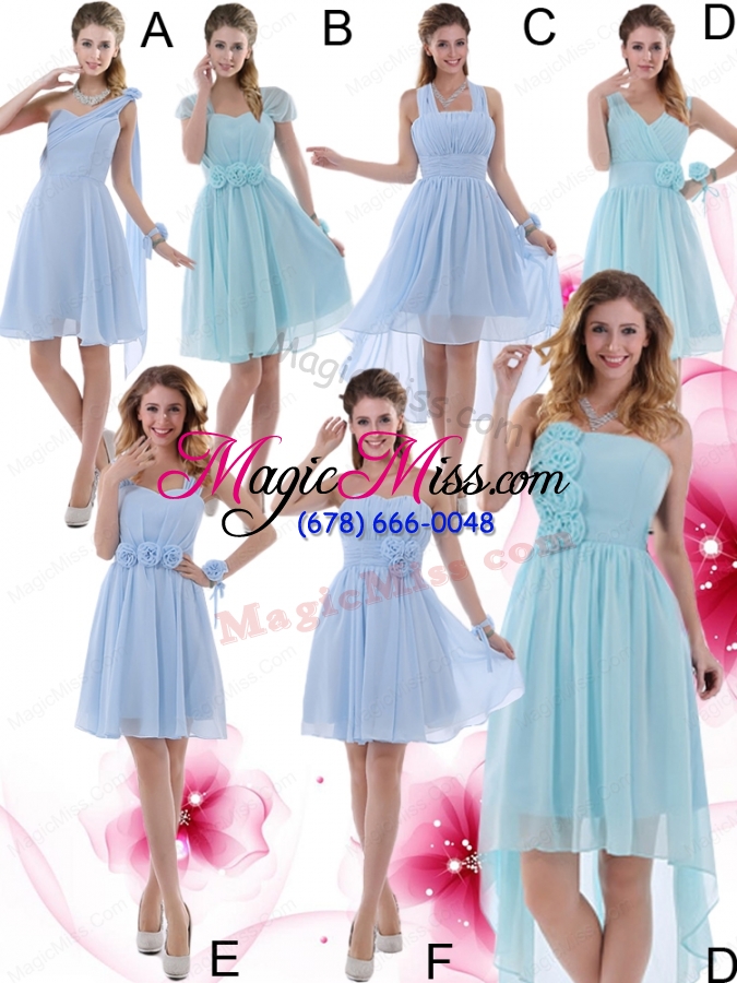 wholesale 2015 sweetheart bridesmaid dress with ruching and hand made flowers