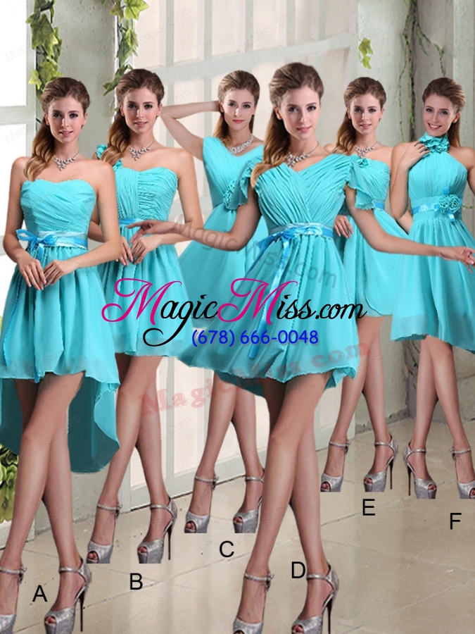 wholesale 2015 decent sweetheart a line bridesmaid dress with ruching and belt