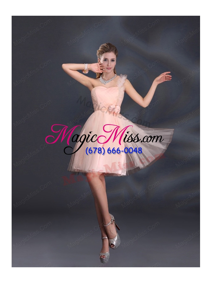 wholesale baby pink mini length 2015 the most popular bridesmaid dresses
