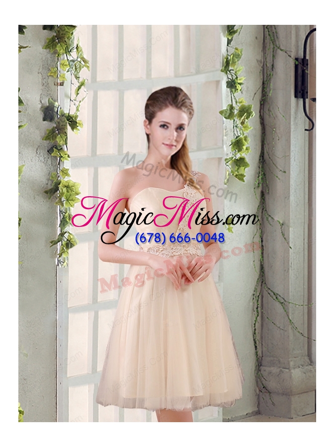 wholesale popular a line appliques bridesmaid dress with one shoulder