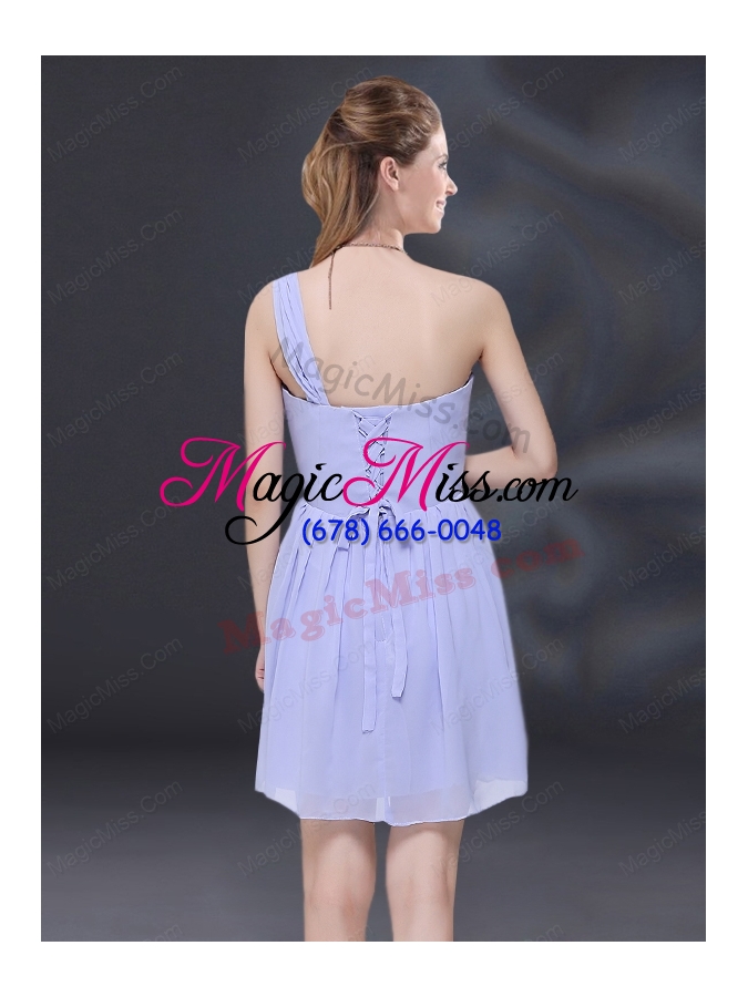 wholesale lavender a line strapless bridesmaid dress with bowknot