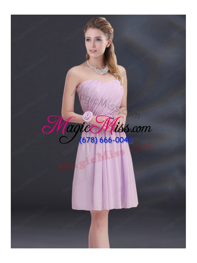 wholesale a line sweetheart bridesmaid dress with ruhing and belt