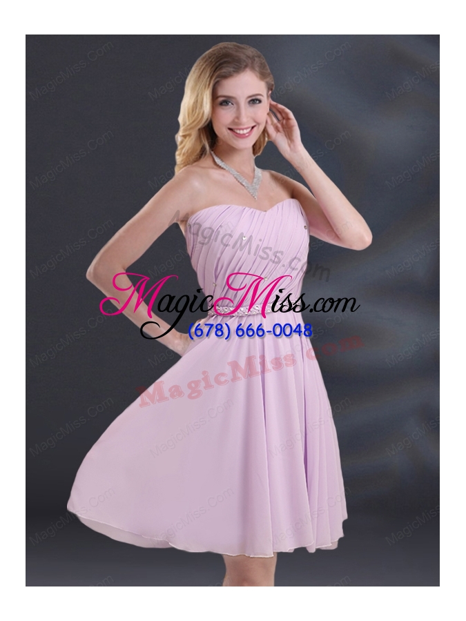 wholesale a line sweetheart bridesmaid dress with ruhing and belt