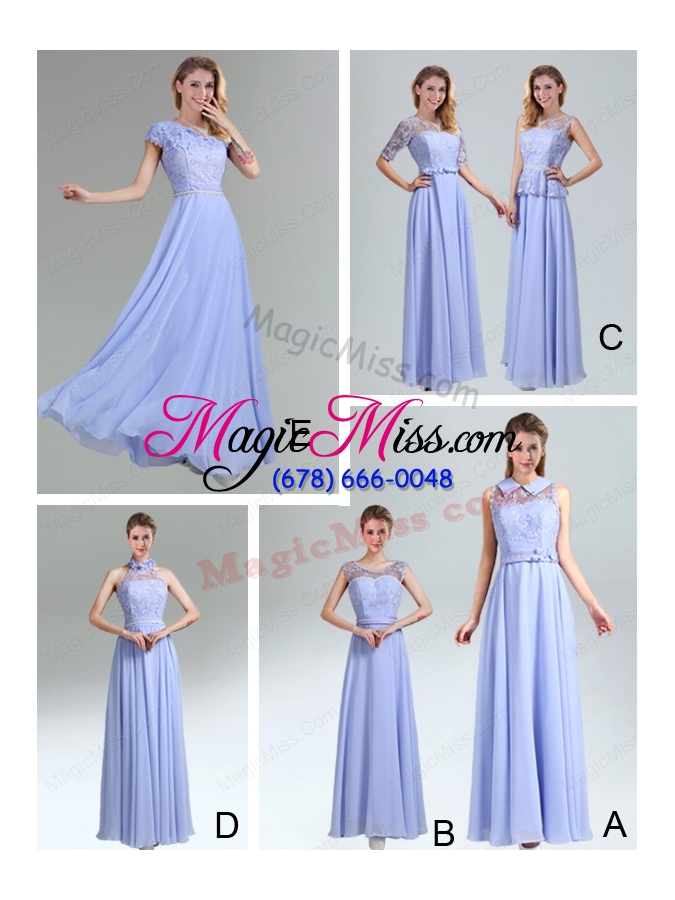 wholesale belt and lace halter empire lace up bridesmaid dress for 2015