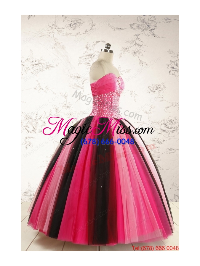 wholesale unique multi-color 2015 quinceanera dresses with beading