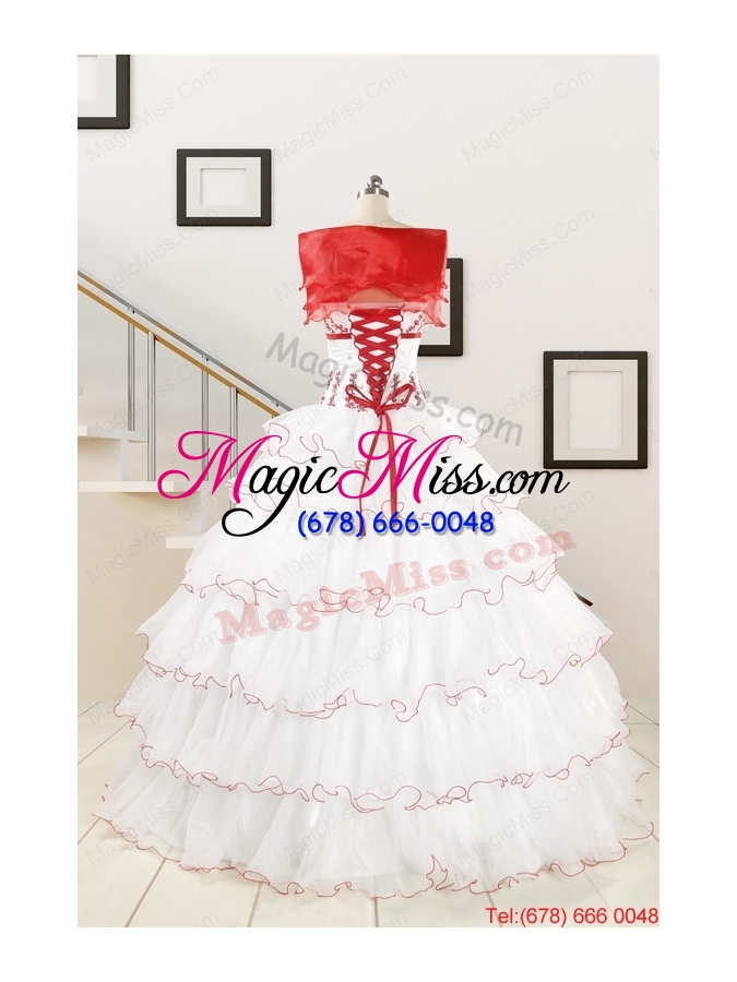 wholesale popular white sweet 16 dresses with appliques
