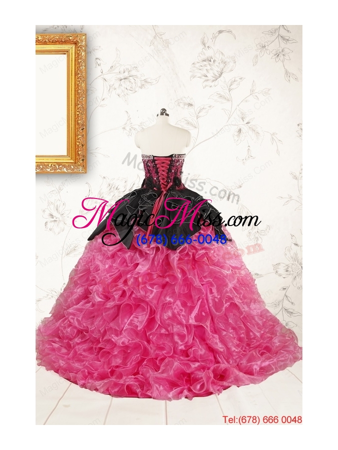 wholesale trendy multi color ball gown ruffled quinceanera dresses