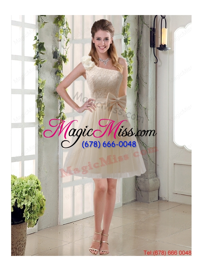 wholesale elegant princess mini length lace dama dress with bowknot