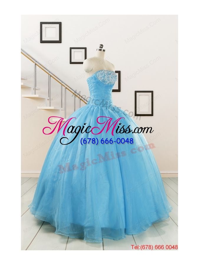 wholesale cheap strapless quinceanera dresses with appliques
