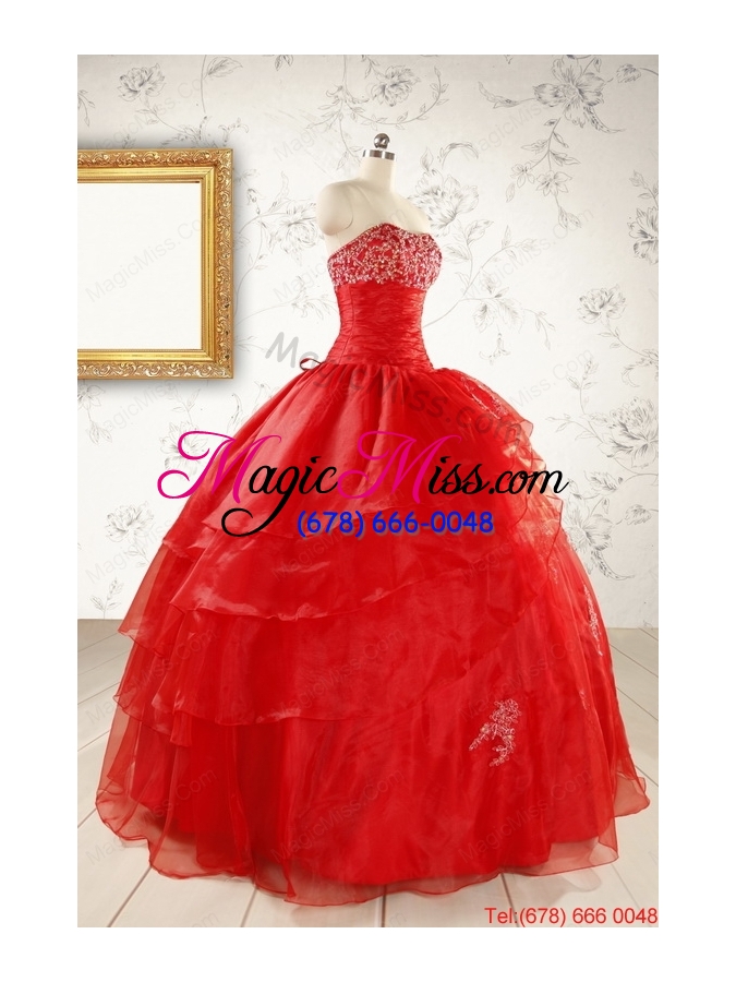 wholesale new style strapless quinceanera dresses with appliques