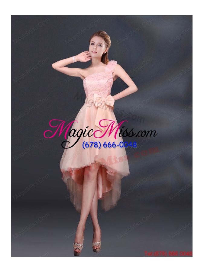 wholesale 2015 lace up organza dama dress with a line