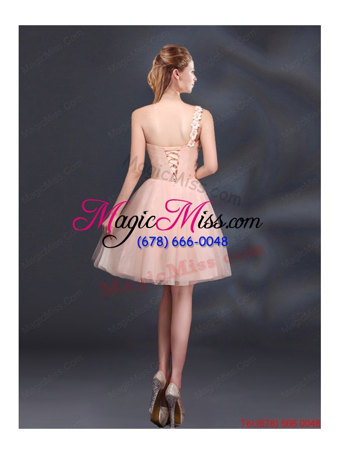wholesale sweet one shoulder a line appliques 2015 dama dress