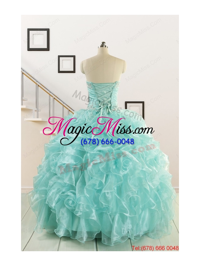 wholesale beautiful quinceanera dresses with appliques and ruffles for 2015