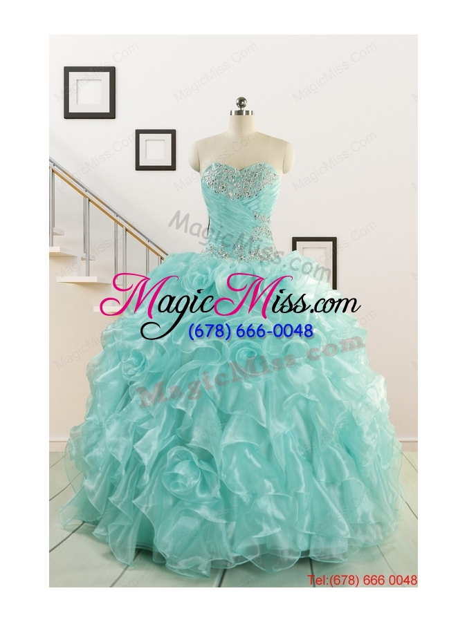 wholesale beautiful quinceanera dresses with appliques and ruffles for 2015