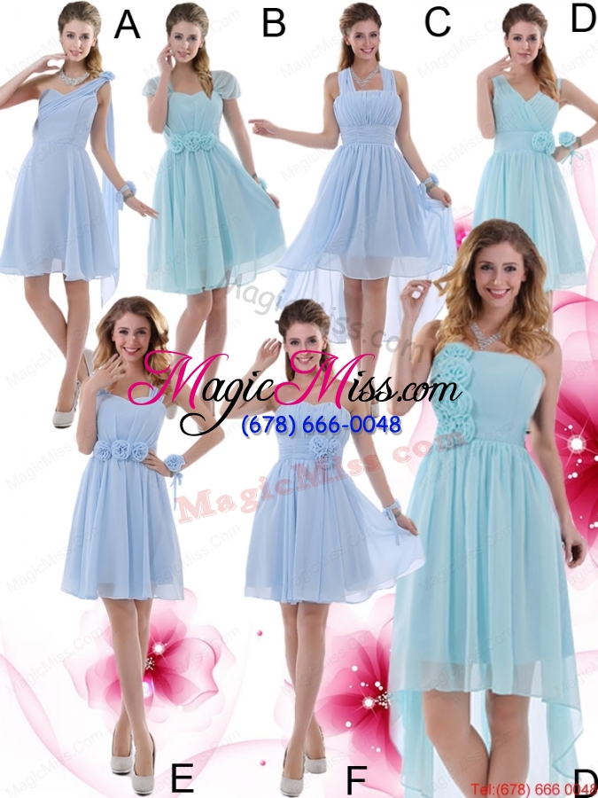 wholesale 2015 sweetheart dama dress with ruching and hand made flowers