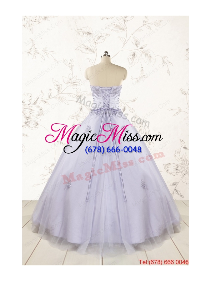 wholesale brand new lavender quinceanera dresses with appliques and ruffles