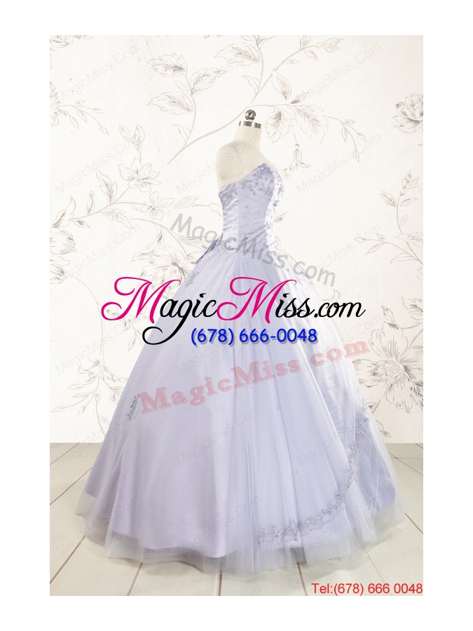 wholesale brand new lavender quinceanera dresses with appliques and ruffles