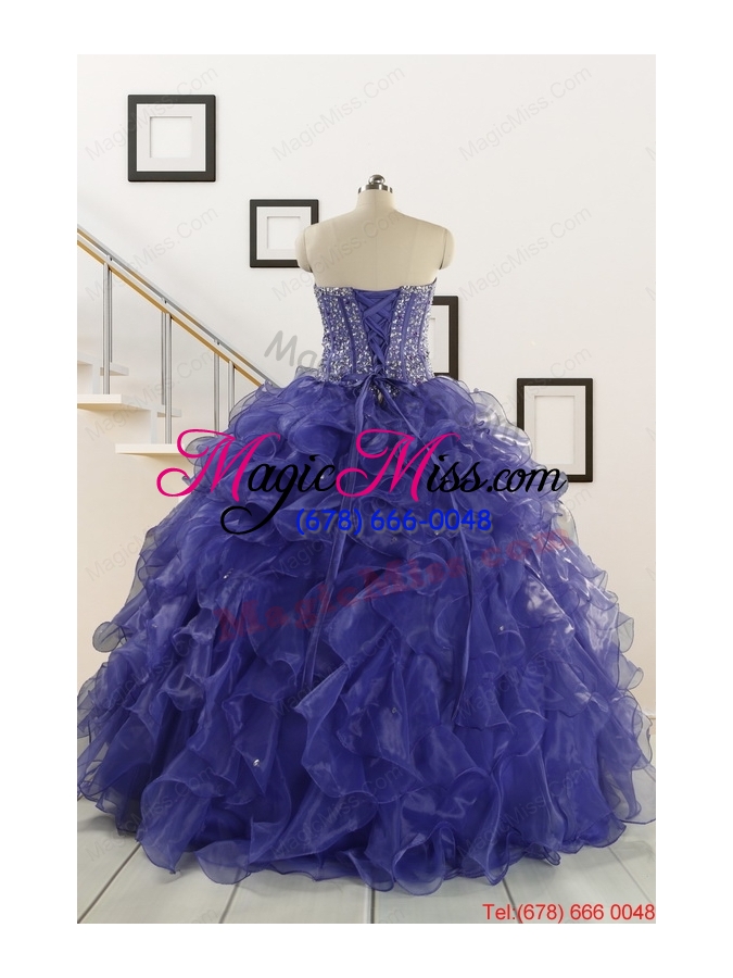 wholesale 2015 pretty sweetheart quinceanera dresses with sequins and ruffles