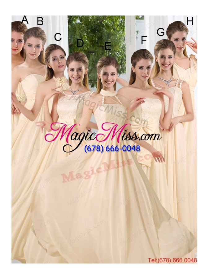wholesale 2015 modest v neck empire ruching dama dress