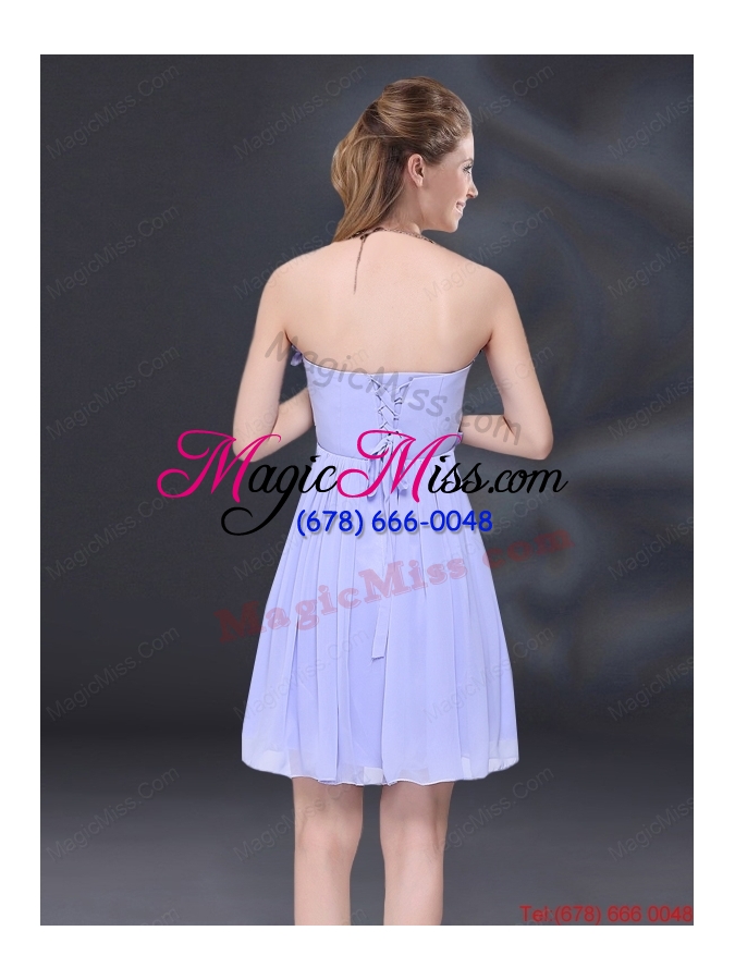 wholesale lavender a line strapless dama dress with bowknot