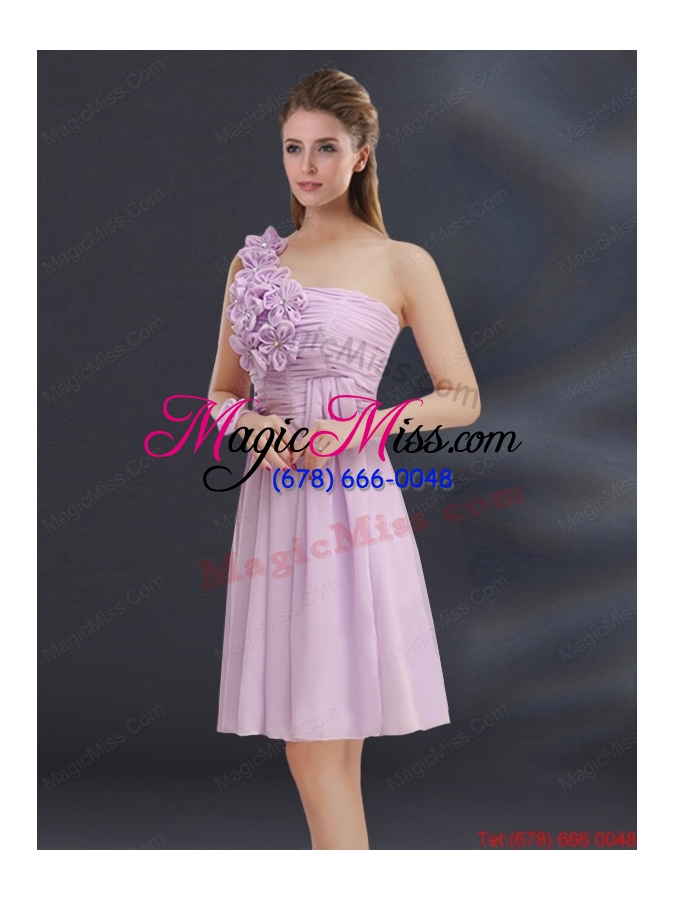 wholesale 2015 romantic hand made flowers sweetheart dama dress with ruching