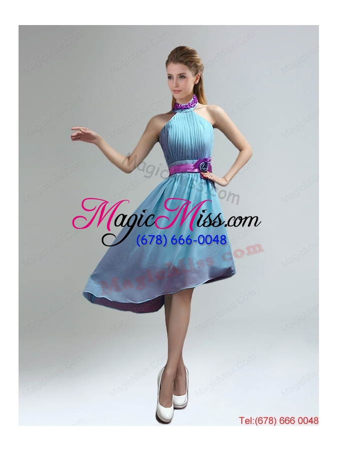 wholesale new fashion high neck asymmetrical multi-color dama dress