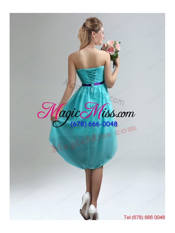 wholesale classical blue and purple sweetheart dama dresses with ruches