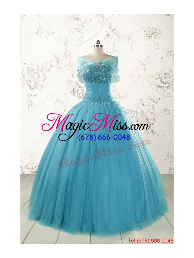 wholesale cheap strapless quinceanera dresses with beading for 2015