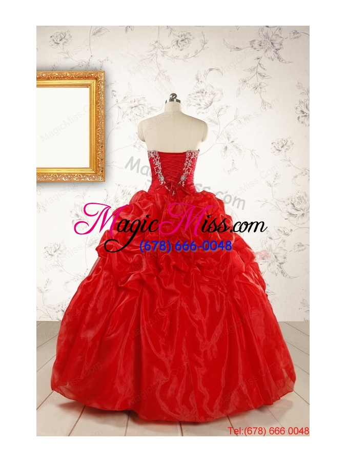 wholesale 2015 unique sweetheart quinceanera dresses with appliques