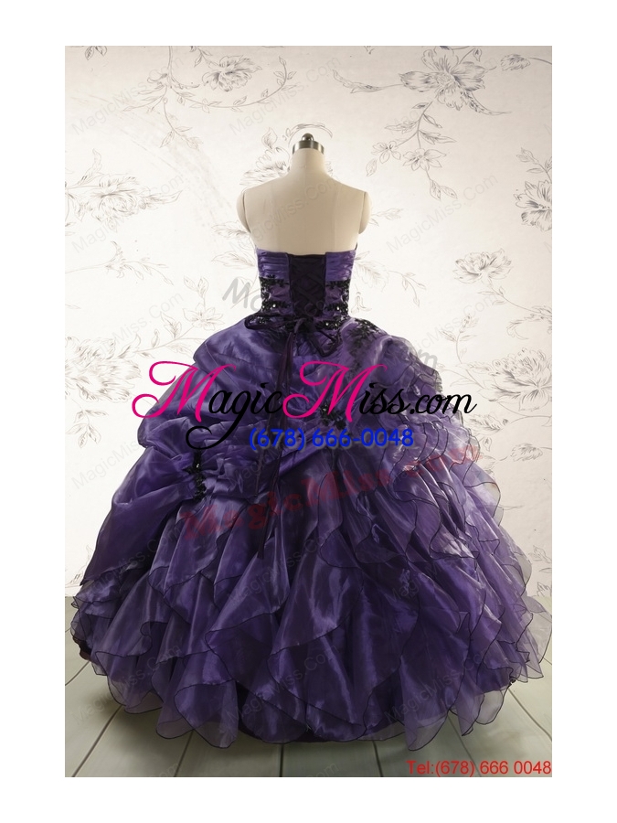 wholesale elegant sweetheart appliques purple quinceanera dress for 2015