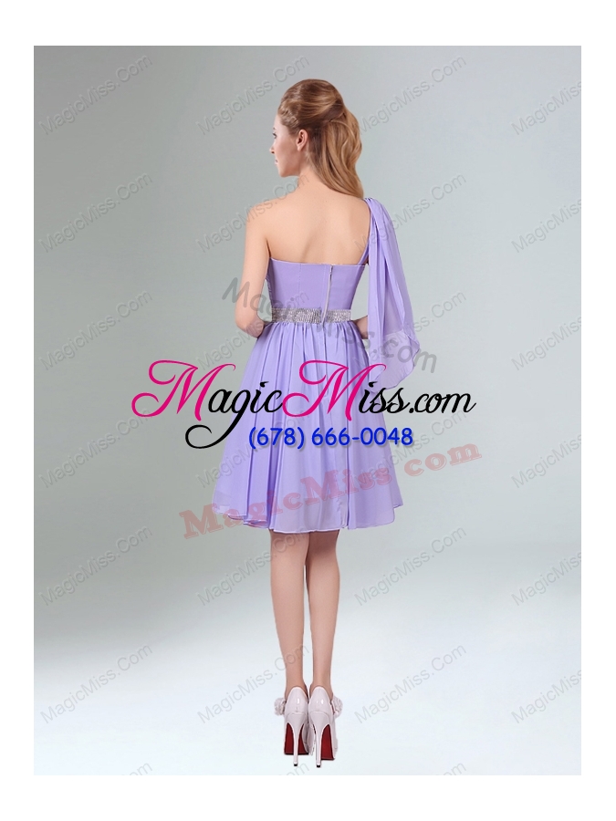 wholesale 2015 sassy beaded and ruched short mother of the bride dresses in lavender