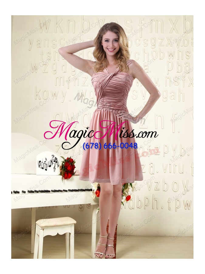 wholesale romantic sweetheart empire chiffon prom dresses with ruching