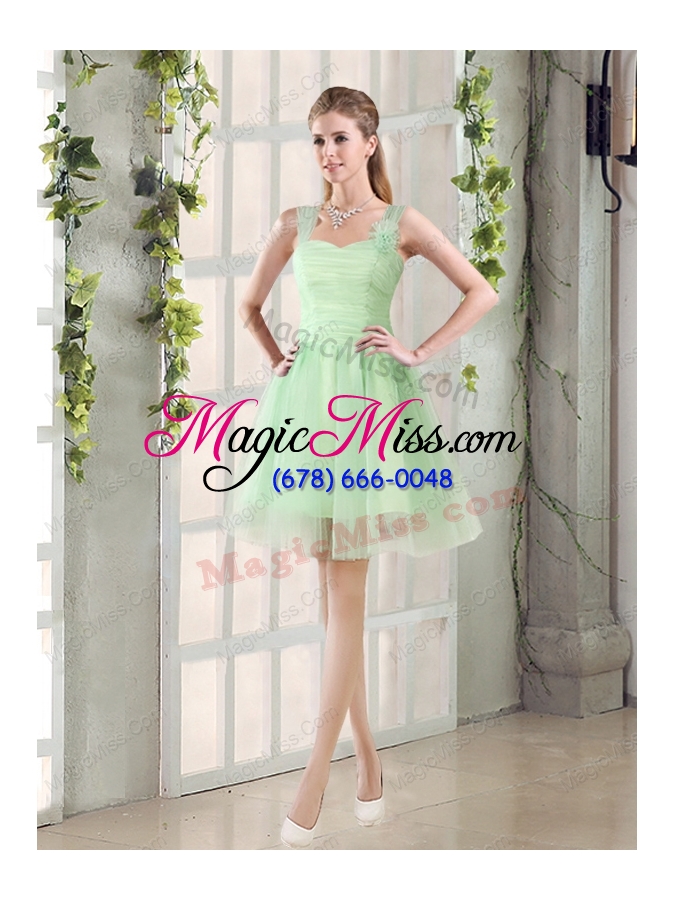 wholesale ruching organza a line mini length prom dresses with lace up