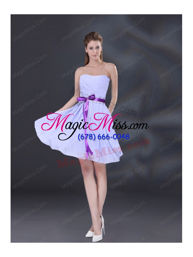 wholesale 2015 elegant chiffon lace up prom dresses in lavender