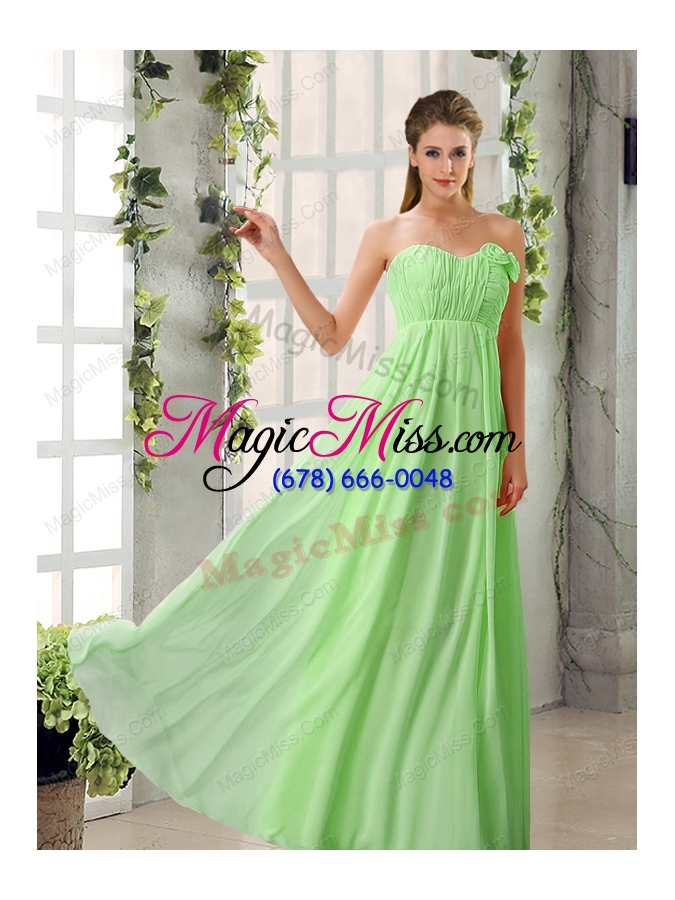 wholesale empire v neck ruching chiffon prom dresses with cap sleeves