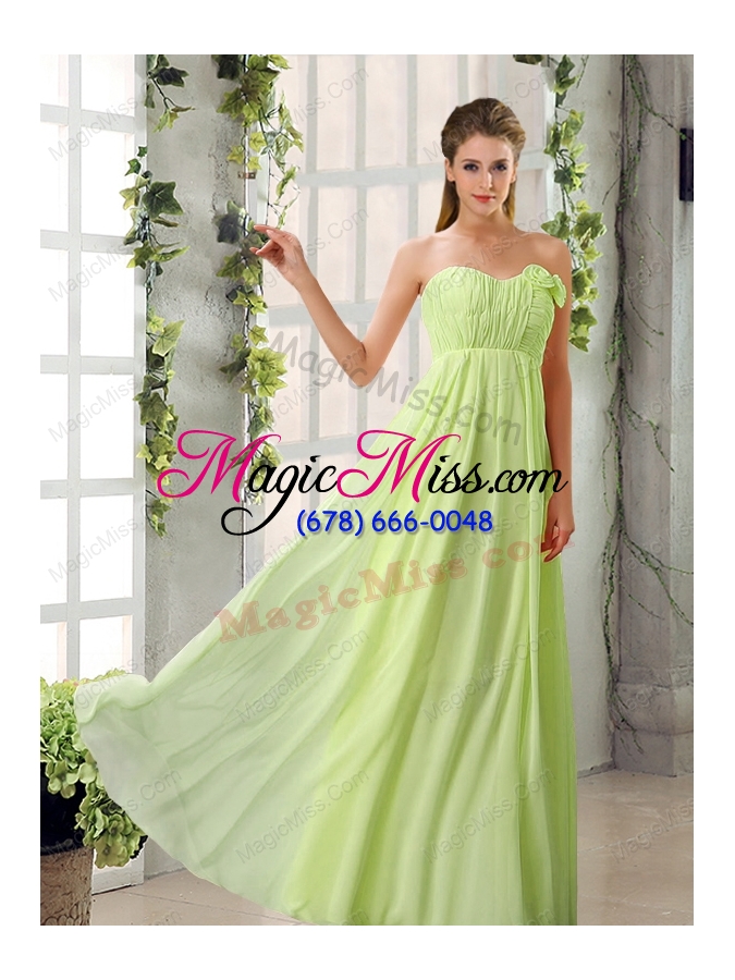 wholesale empire v neck ruching chiffon prom dresses with cap sleeves