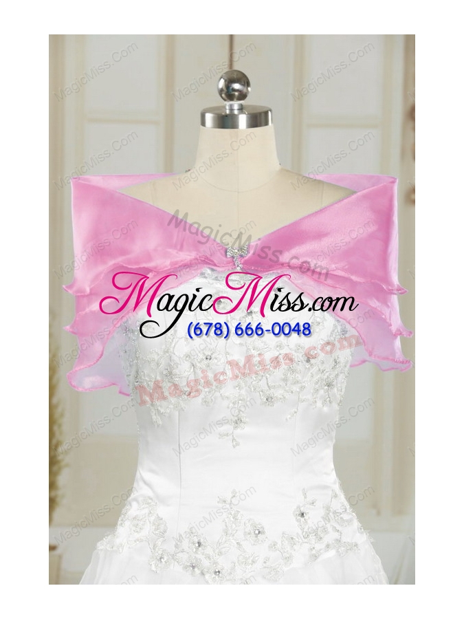 wholesale 2015 pretty sweetheart beading baby pink quinceanera dresses