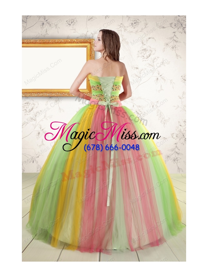 wholesale elegant ball gown sweet 16 dresses in multi color for 2015
