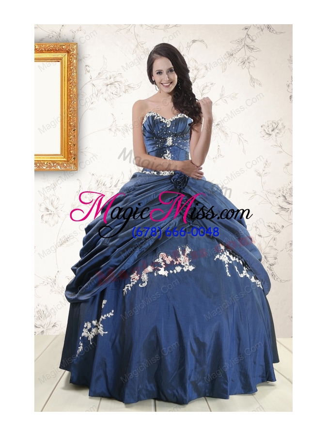 wholesale new style sweetheart navy blue quinceanera dresses with wraps