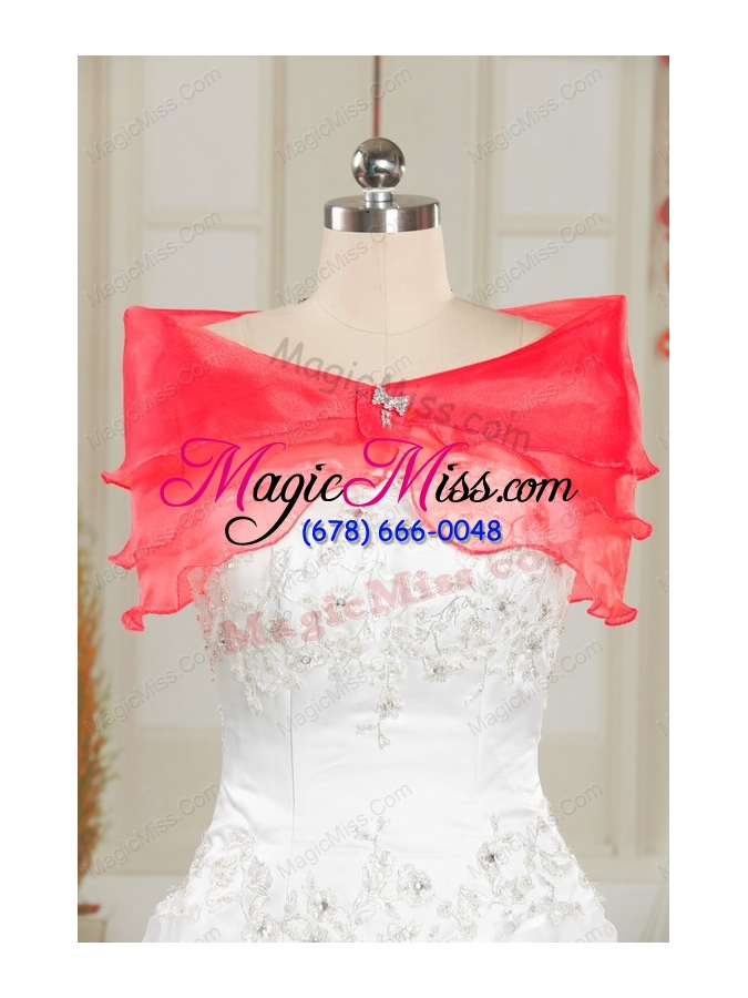 wholesale sweetheart ball gown 2015 sweet 16 dresses in coral red