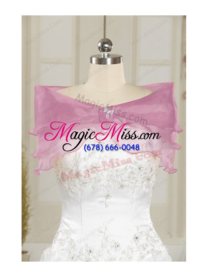 wholesale beading and appliques baby pink quinceanera dresses for 2015